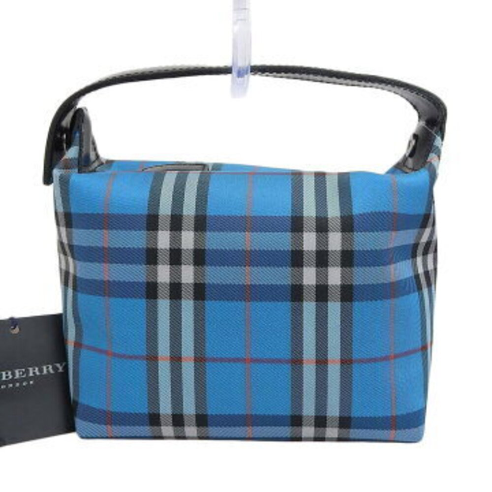 Burberry London Check Vanity Clutch Leather Blue